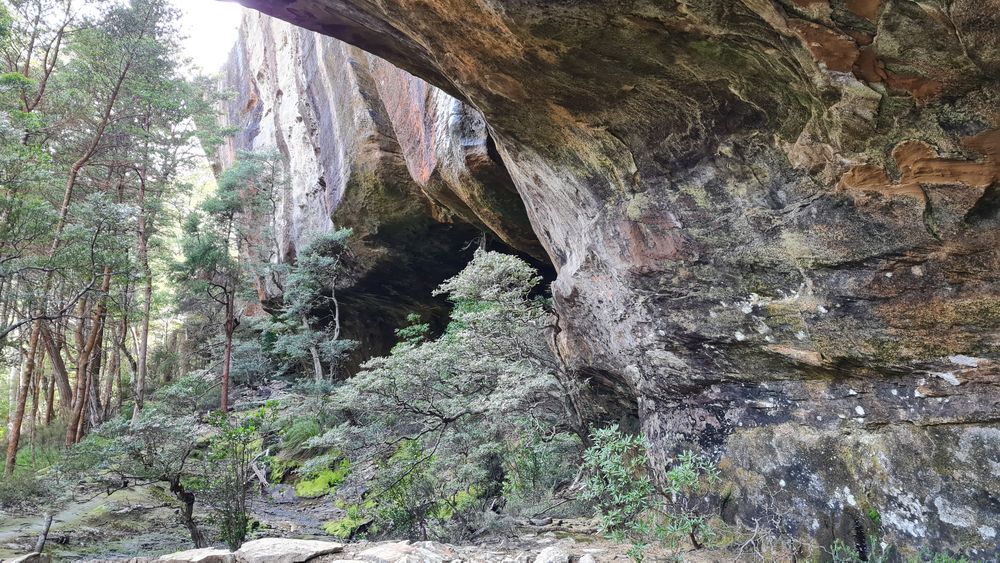 Sheltered by the rock. Sheltered by the rock.